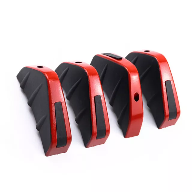 4x Universal Red/Black Car Rear Lower Bumper Diffuser Spoiler Lip Wing Splitter