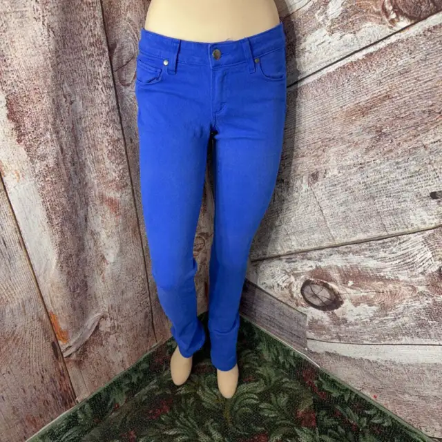 Paige Peg Skinny Electric Blue Jeans Size 24/0 D2C