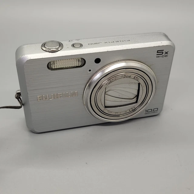 Fujifilm FinePix J210 10.0MP Compact Digital Camera Silver Tested Dead Pixels