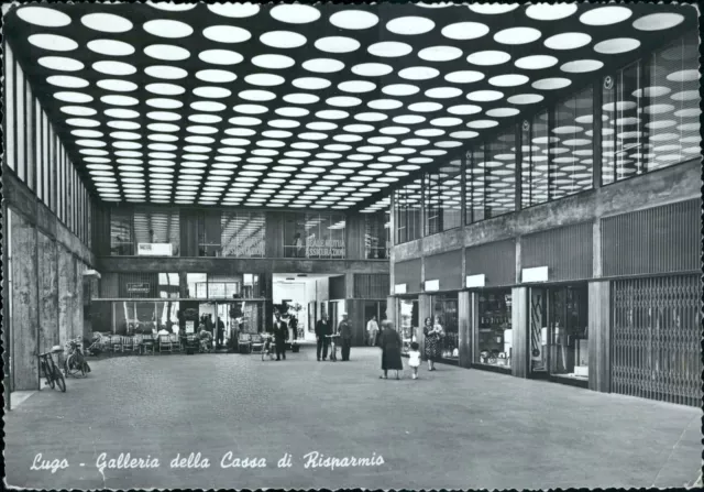 cp193 cartolina lugo galleria della cassa di risparmio ravenna emilia romagna