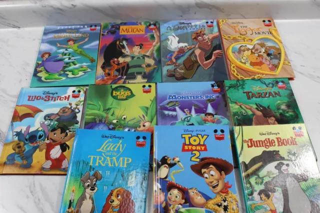 Lot of 11 Disney Wonderful World of Reading books Hardcover Vintage tarzan Mulan