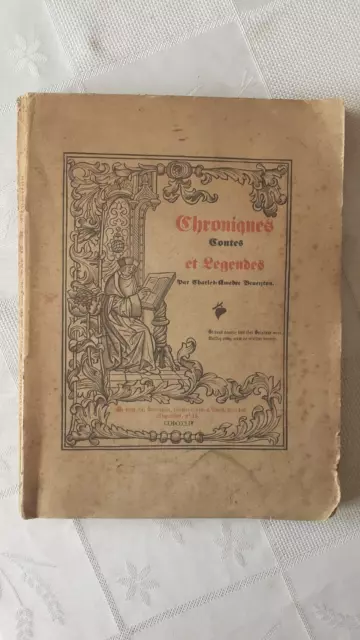 BENENTON - ‎Chroniques, contes et légendes - Ed.Dumoulin - 1854