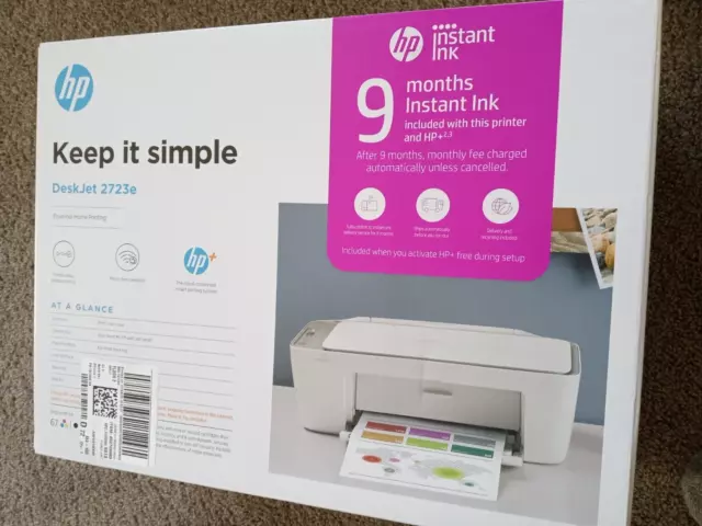 Impresora todo en uno inalámbrica de inyección de tinta a color HP Deskjet 2723E