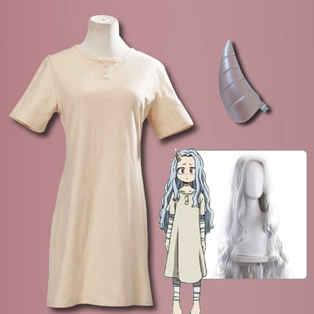 MY HERO ACADEMIA 4 Eri Cosplay Costume Beige Dress Bandage Long Hair