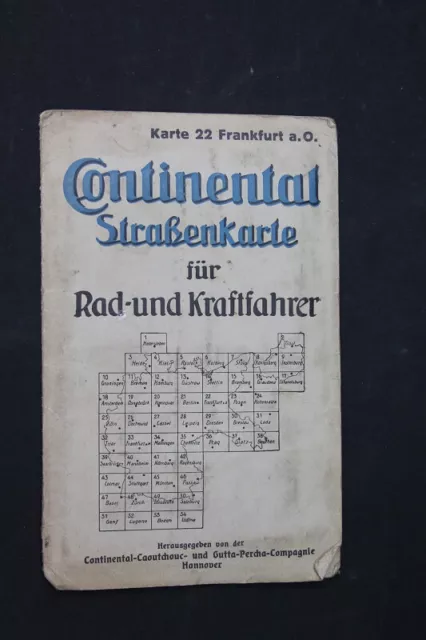 Old Card Road Map Bicycle Wheel Card Old Vintage Collector Frankfurt Ao