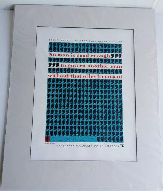 Container Corporation of America Great Ideas of Man ABRAHAM LINCOLN Ad MATTED