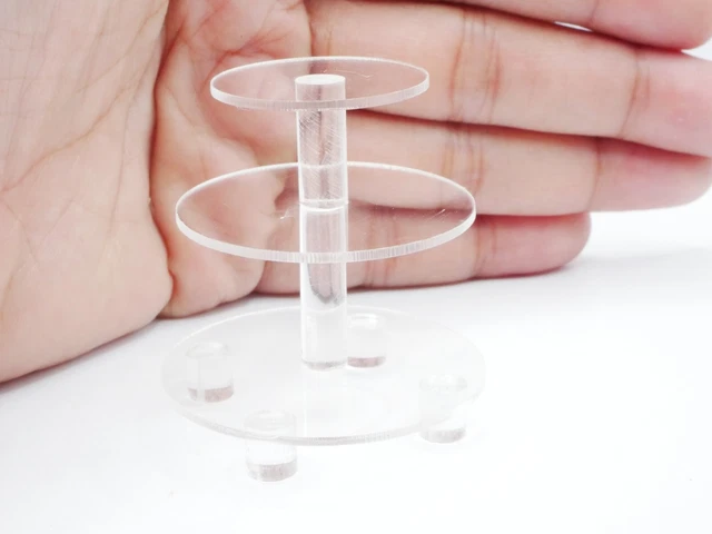 3 Tiers Empty Cupcake Bakery Round Stand Dollhouse Miniatures Supply Decoration