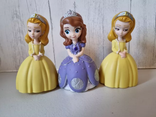 Sofia The First Disney Junior Princess Sofia 2x Amber Figures Approx 5" Bundle
