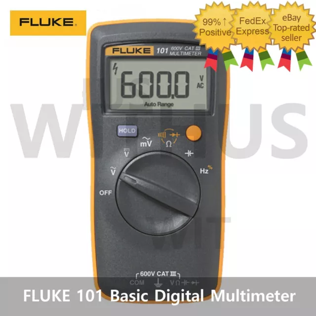 FLUKE 101 Basic Digital Multimeter Pocket Portable Meter AC DC Volt Tester