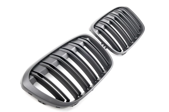 Parrilla Delantera Negra Brillante Para BMW X1 F48 LCI (2019-2022) - Marca GCP