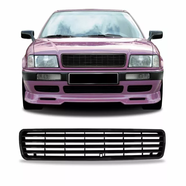 Für Audi 80 B4 + Avant Kühlergrill Sportgrill Gitter Front Grill in Schwarz