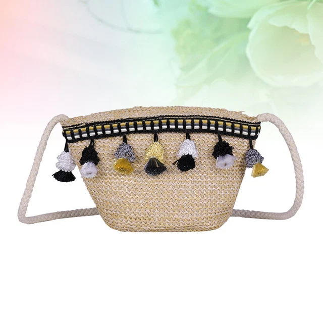 Straw Satchel Women Straw Shoulder Bag Crossbody Tote Straw Bag 3