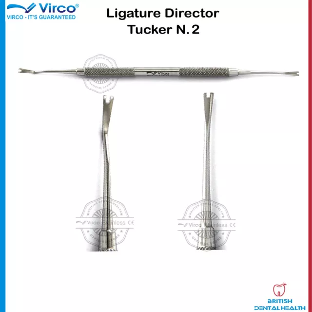 Dental Orthodontic Applying Elastic Ligature Director Tucker N.2 Double Ended