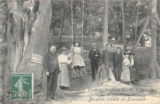Cpa 95 Forest De Montmorency De La Chataigneraie I Send You This Souvenir