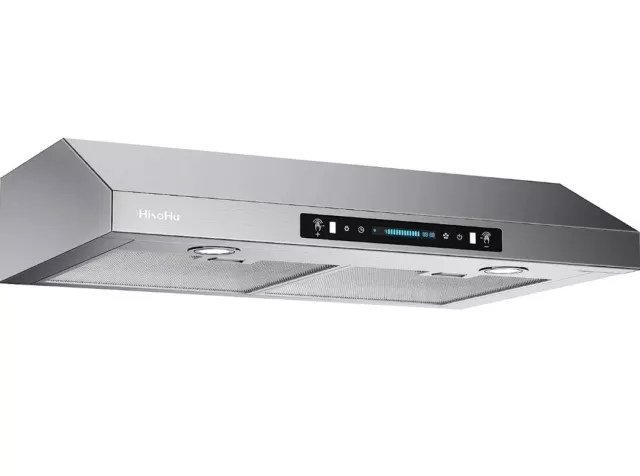 HisuHu 36" 900 CFM Ducted Under Cabinet Range Hood Stainless Steel W/LED Lights