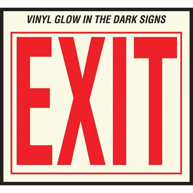 Hy-Ko Glow-In-The-Dark Vinyl Sign, Exit EE-3 Hy-Ko EE-3 029069111199 Vinyl