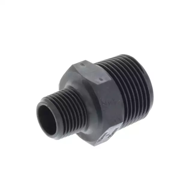 1/2" X 3/8" BSP Reducing Hexagon Nipple Black Malleable Iron Pipe Fitting