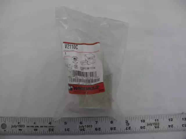 (1) NEW Wiremold V2110C Entrance End Fitting IVORY - Made in USA!