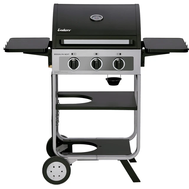 Gasgrill Enders Brooklyn Next 3 Gas Grill BBQ Edelstahl Grillwagen Camping