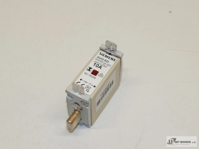 Neuf Siemens 3NA6803 Kennmelder Nh Sécurité Vorsicher 3NA6 803 NH000-gL / Gg 10A