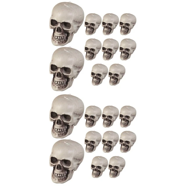 20 pcs Realistic Small Creative Creepy Skull Head Decor Miniature Skeleton Heads