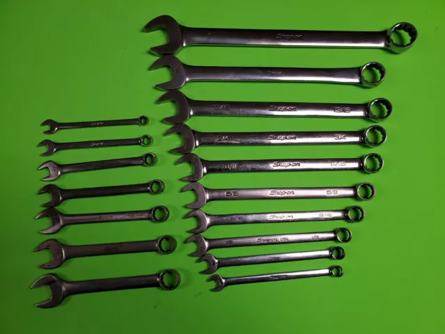 Snap On OEX 17pc  SAE Combination Wrench Sets