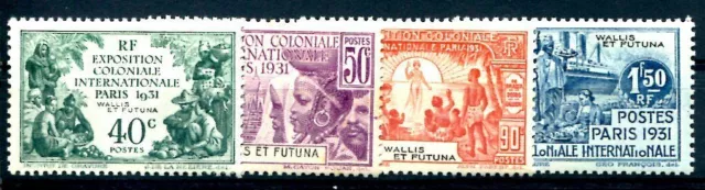 WALLIS et FUTUNA 1931 Yvert 66-69 * SATZ EXPOSITION TADELLOS 44€(F1627