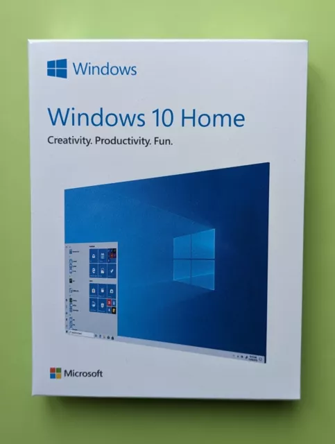 Microsoft Windows 10 Home - Edizione completa (PC) in scatola 32 e 64 bit sigillato