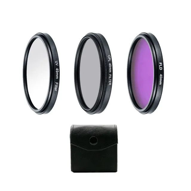 Professional UV CPL Polarizer FLD Photo Photography Filter Kit for SLR Camera