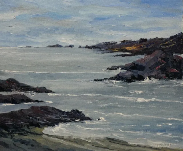Oil painting, Scottish, seascape, signed, unframed