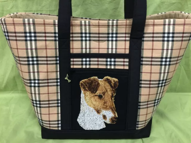 Gorgeous Custom Embroidered Jack Russell Terrier Tote