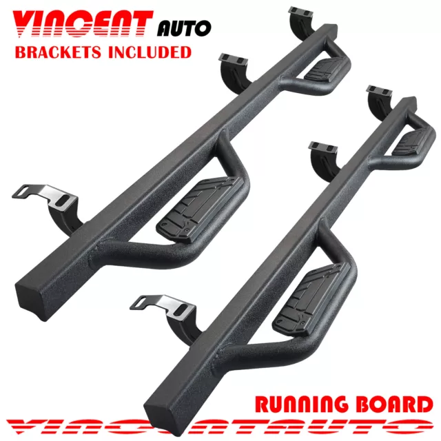 For Black 2005-2023 TOYOTA Tacoma Double Cab Running Board BHC Drop Nerf Bar