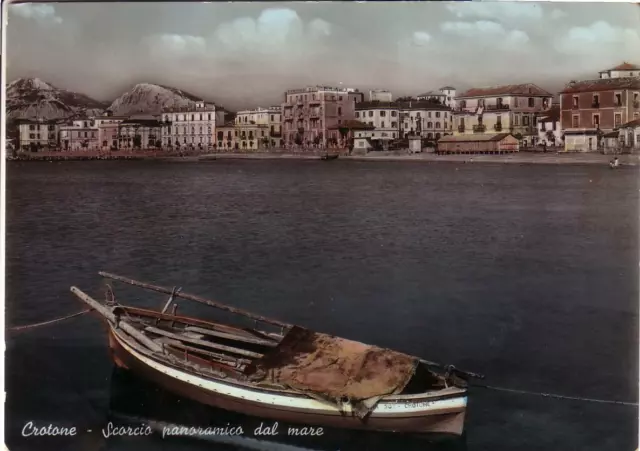 Cartolina  Crotone  Acqu  Viaggiata  1955 Scorcio Panoramico   Regalo