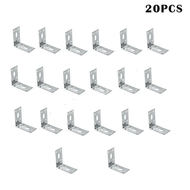 Metal Corner Brackets Heavy L shape Galvanized Angle Braces Furniture Fixing 12