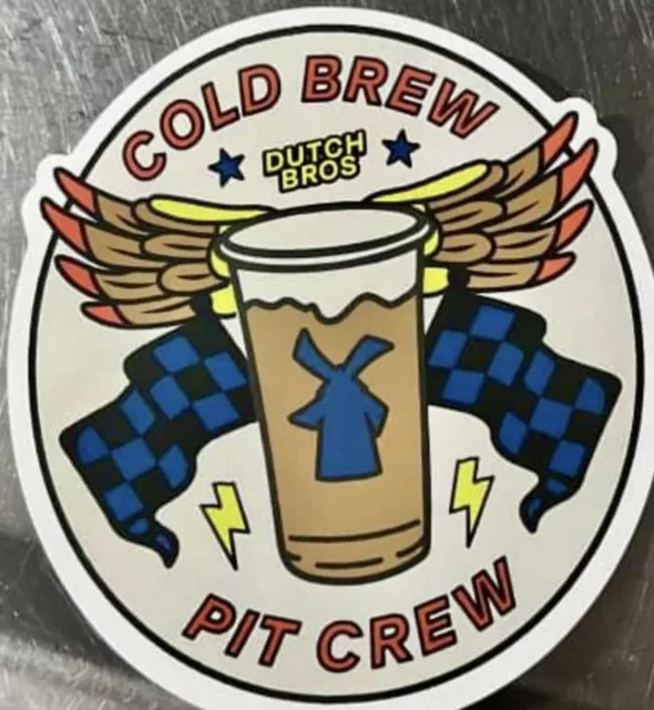 DUTCH BROS APRIL 2024 420 Scratch N Sniff Cold Brew Pit Crew Sticker