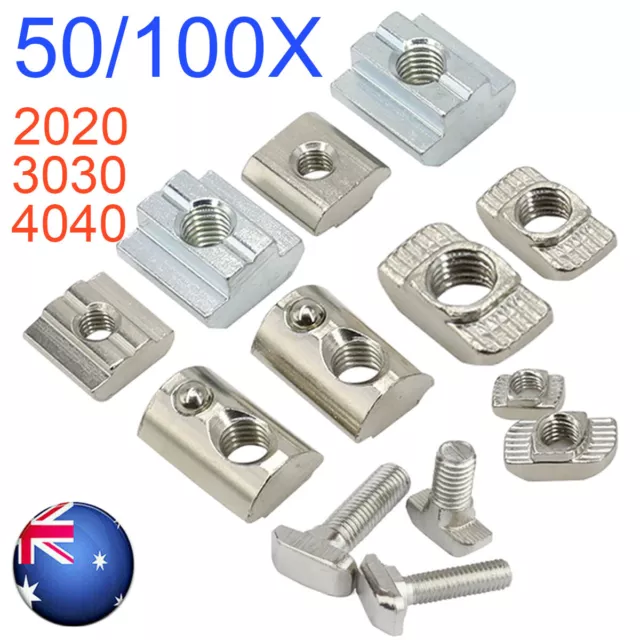 M3/M4/M5/M6/M8 Drop in Tee T-nuts Square Tee Sliding Nut T Slot Nuts for Profile