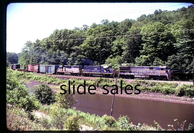 BL183 Orig. Slide Delaware & Hudson 754 Action With Slide Of helpers in 1980