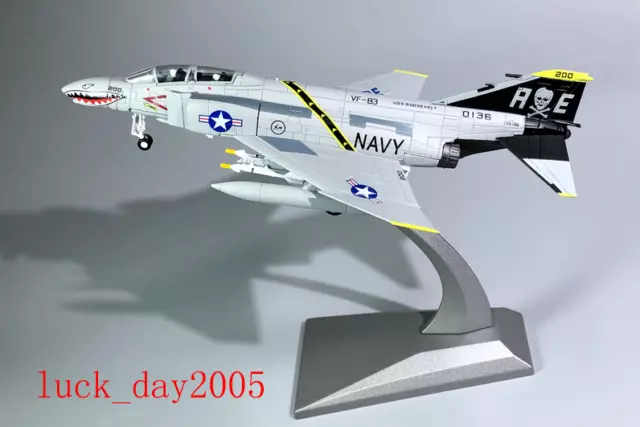 WLTK US NAVY F-4J Phantom II VF-84 Jolly Rogers 1/100 Diecast Jet Aircraft Model