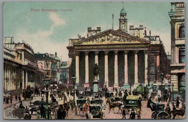 Royal Exchange London England Posted 10th September 1906 Edwardian Postcard