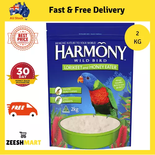 Harmony Wild Bird Lorikeet and Honey Eater 2Kg | BRAND NEW | FREE SHIPPING AU