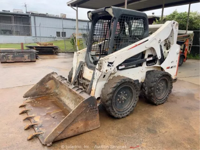 2013 Bobcat S650 Skid Steer Wheel Loader Aux Hyd Diesel Kubota Bucket bidadoo