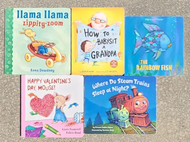 Lot of 5 Childrens BOARD Hardcover BABY TODDLER DAYCARE BOOKS *FREE SHIPPING*