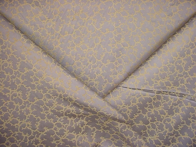 18-3/8Y Valdese Weavers Stewart Sterling Gray Floral Damask Upholstery Fabric