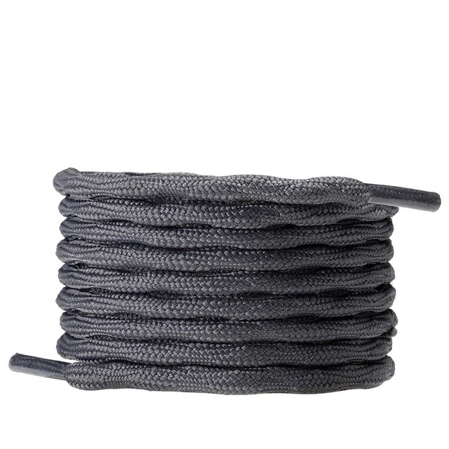 3Pair Wave Dark Gray Hiking Work Boot Shoe Laces for 5 6 7 8 eyelets Stay Tied