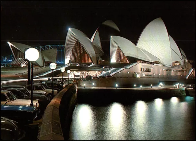 A4292 Australia NSW Sydney Opera House at night postcard