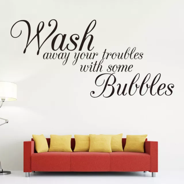 Bathroom Wall Sticker Shower Quotes Art Removable Stickers Applique
