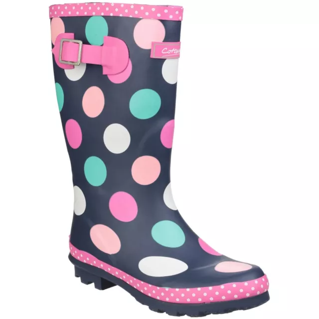 Cotswold Childrens Girls Dotty Spotted Wellington Boots