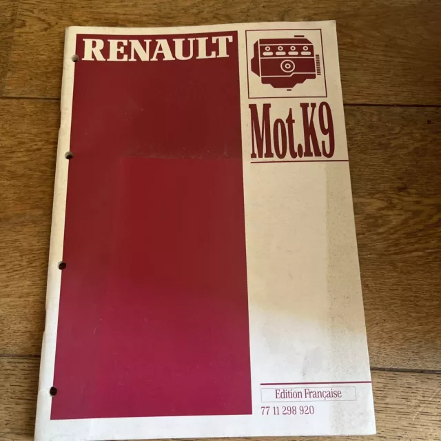 Manuel Reparation RENAULT Mot K9 Moteur K9 Diesel Revue Technique