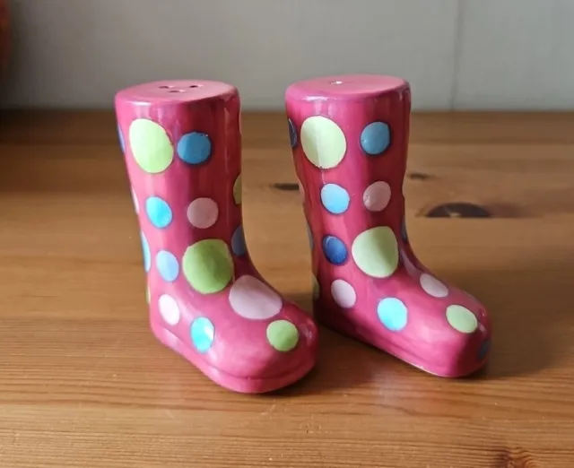 Novelty Wellington Boots Ceramic Cruet Set