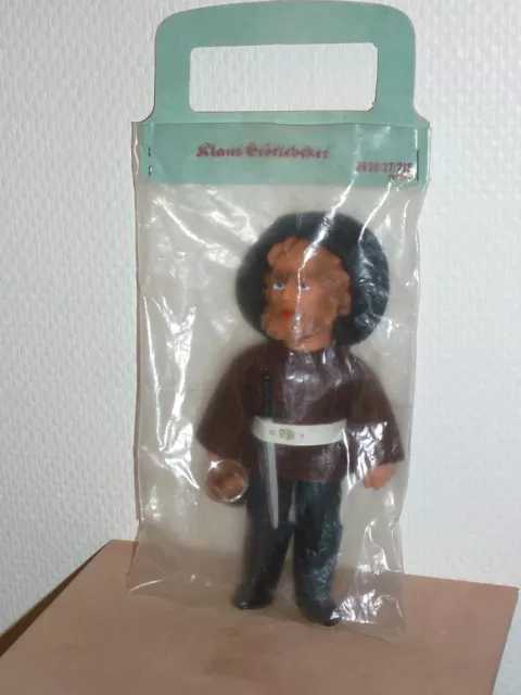 Ancienne Poupee Caoutchouc Pirate Mercenaire Figurine Annee 50/60 Old Doll